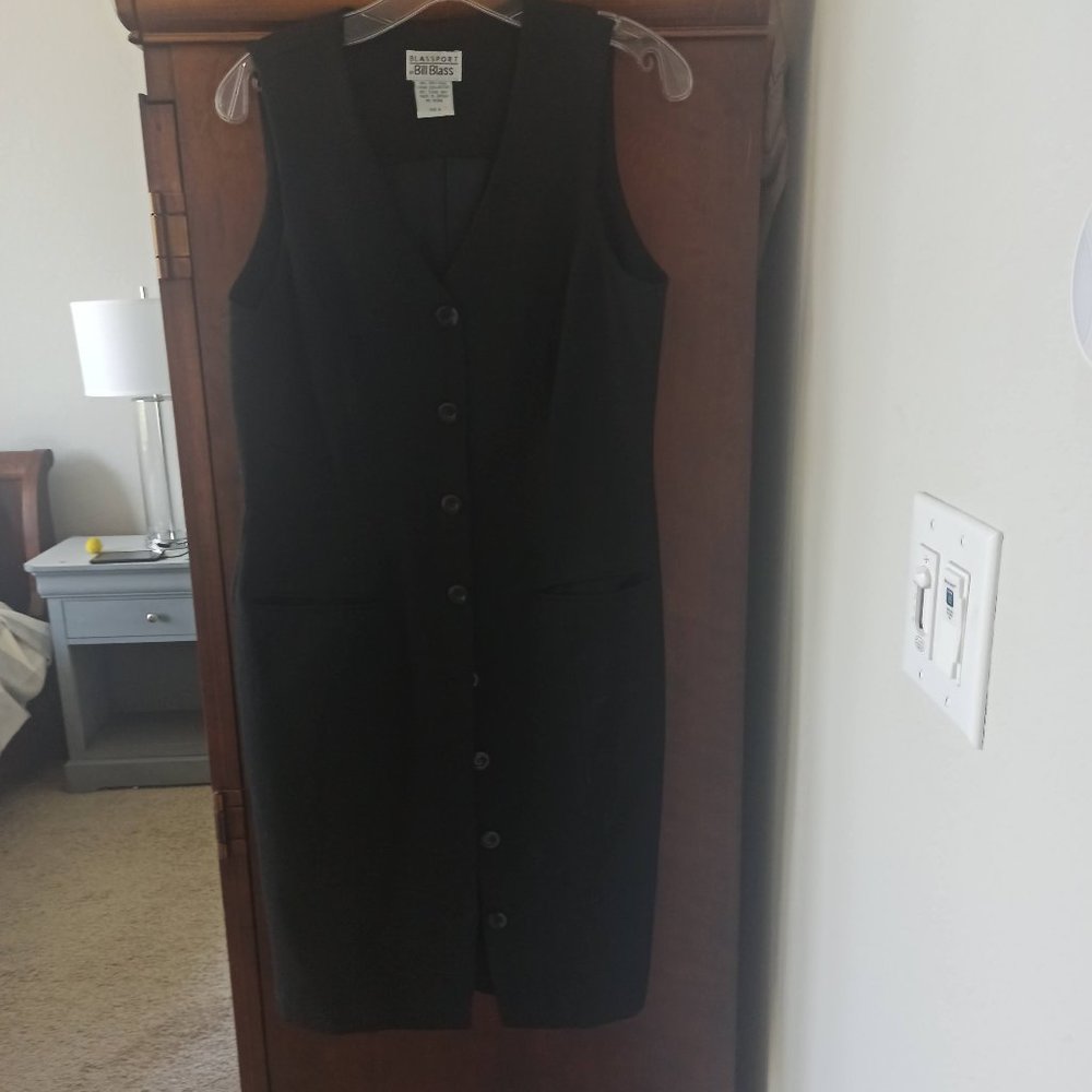 Vintage Bill Blass Button down Black dress